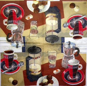 072 Kaffee / Cafe - 3-lagig (rot) - Ihr